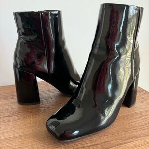 Madden Girl - Women's Black Patent While Ankle Boot size 8